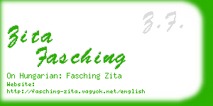 zita fasching business card